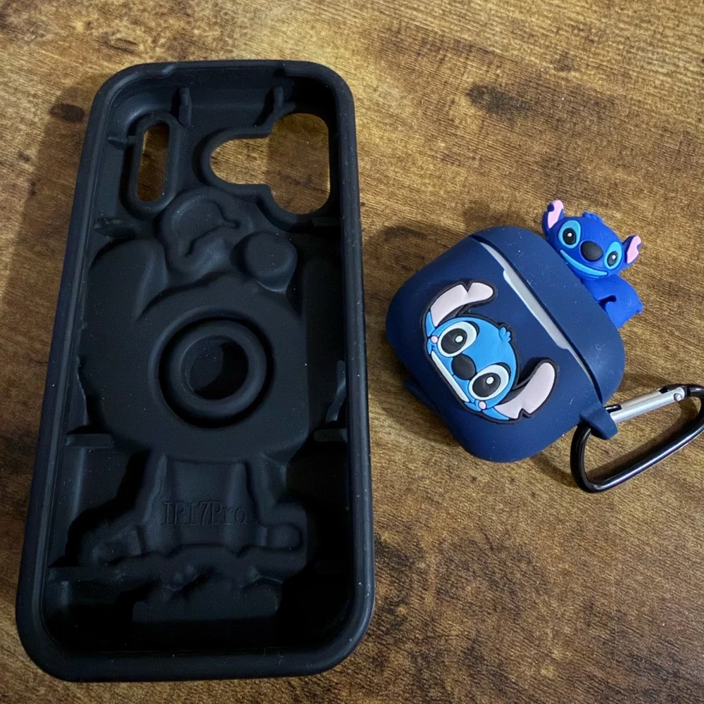 Stitch Iphone 17 pro case& Airpods 4 case